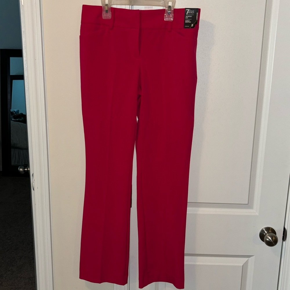 Pink Barely Bootcut Slacks 7th Avenue Design Studio by New York & Company size 8